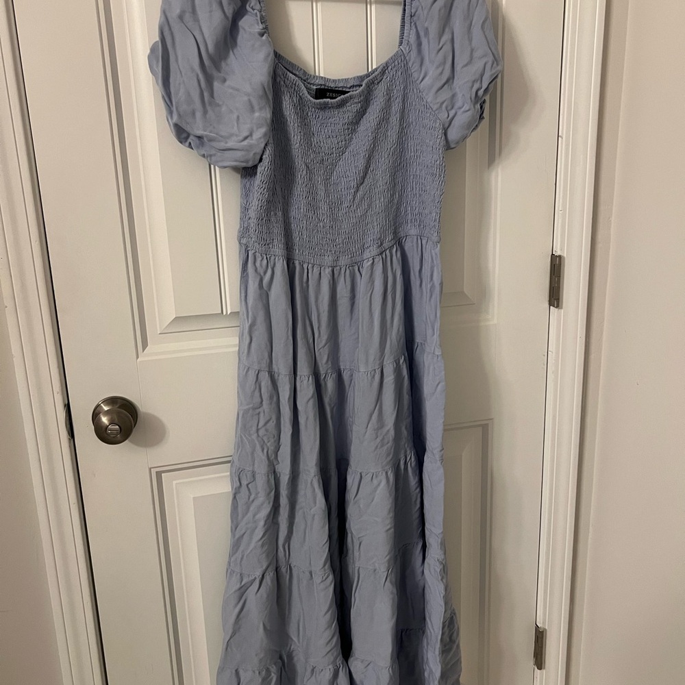 Elegant Blue Women's Dress